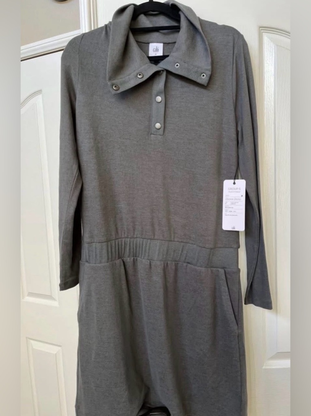 cabi #4973 Haven Dress. NWT. Size Medium. Retails - $139. Color - blue & gray.